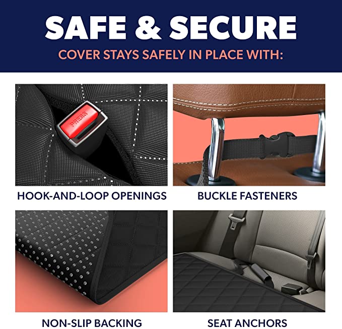 Hard Bottom Dog Car Seat Cover waterproof material