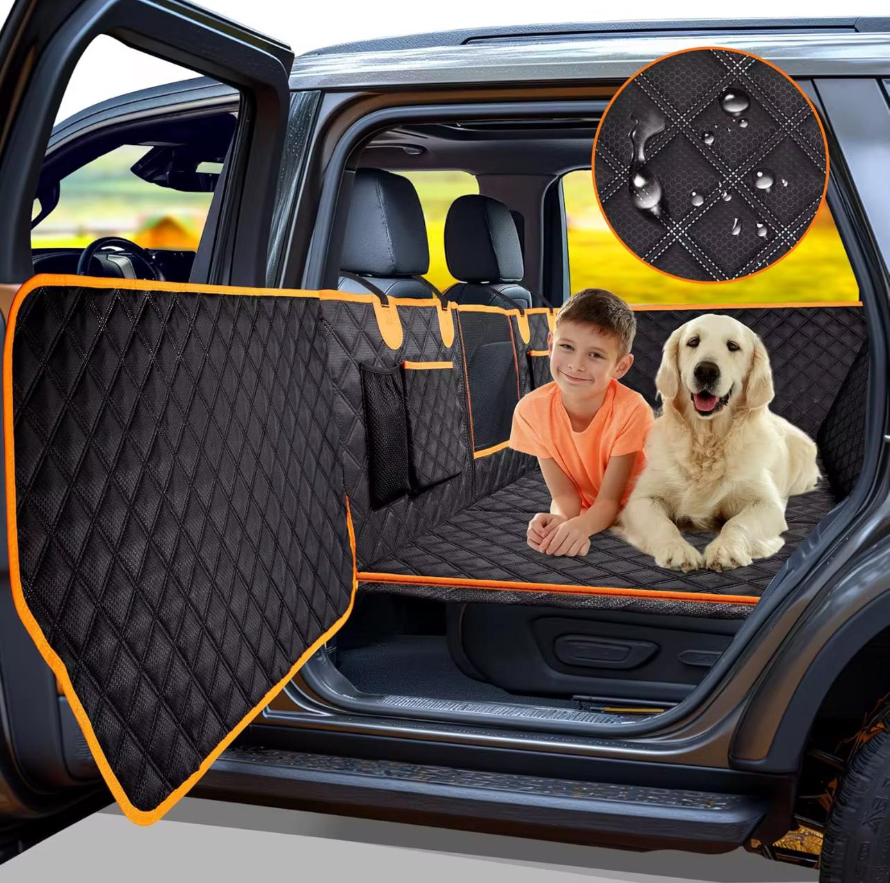 Hard Bottom Dog Car Seat Cover - main